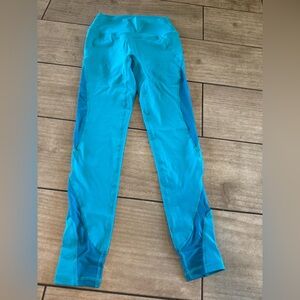 TYC Til You Collapse Leggings Women’s Sz Small Hyper Blue Mesh Accent